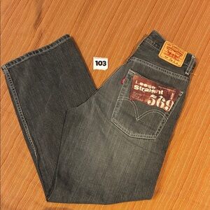 Levi's Men's Loose Straight Jeans - Dark Gray